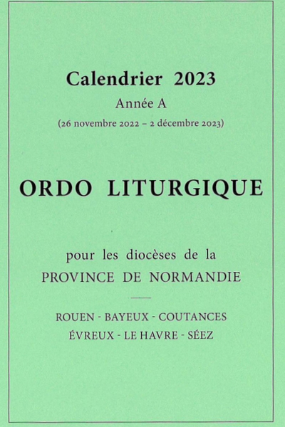 ordo liturgique 2022